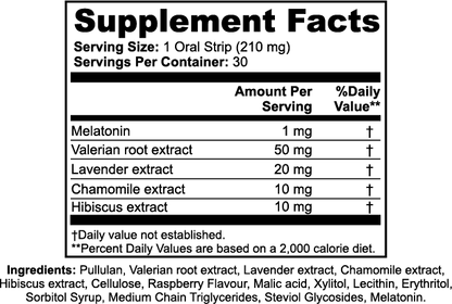 LOCK'D Sleep Strips with melatonin for better sleep, shown in the packaging on a white background.